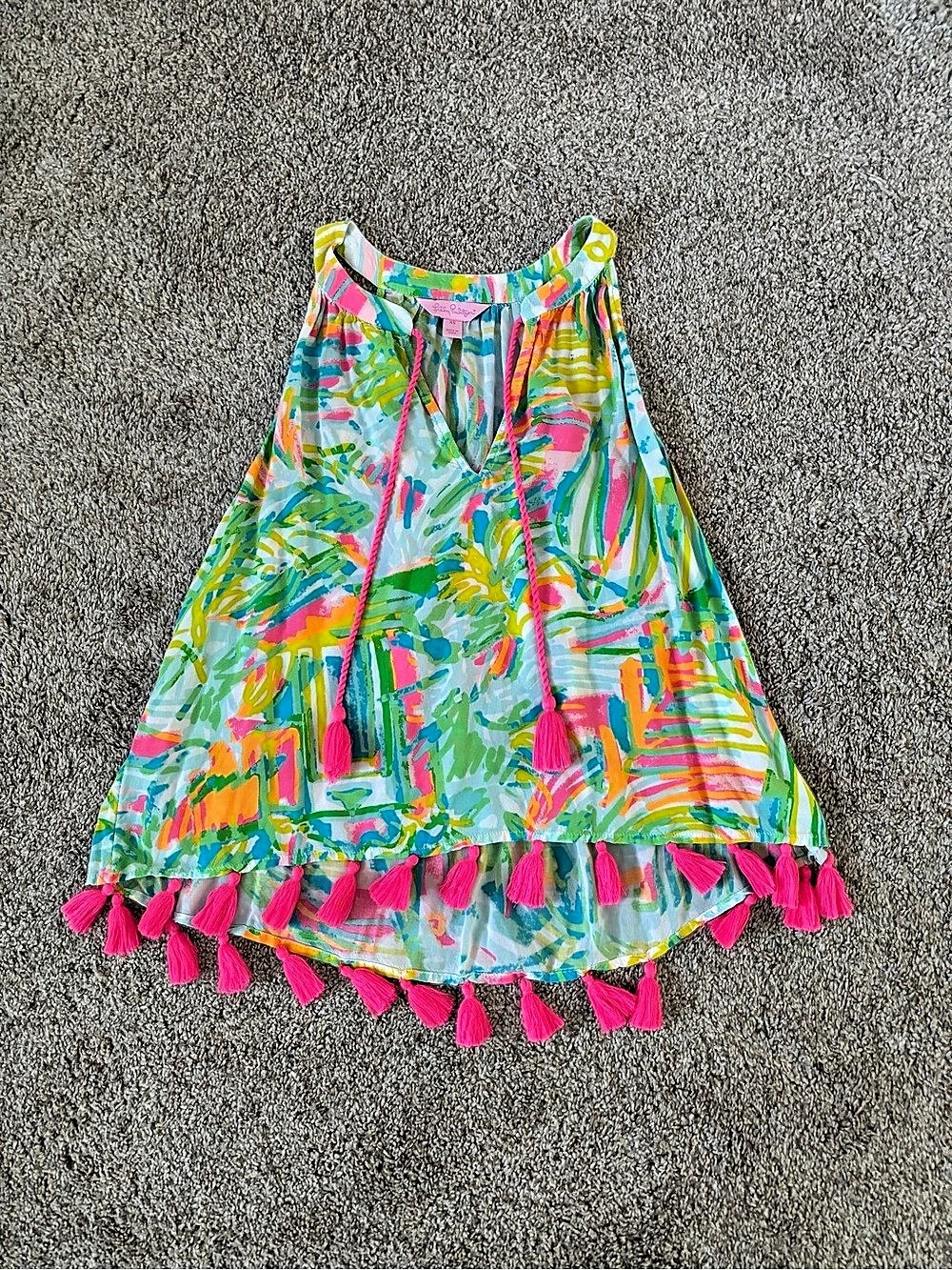Lilly Pulitzer Women’s Multicolor Tassel Hem Top